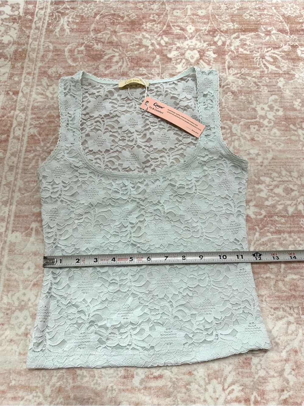 NWT 🩵 Y2K Baby Blue Lace Square-Neck Tank Top - Picture 8 of 8